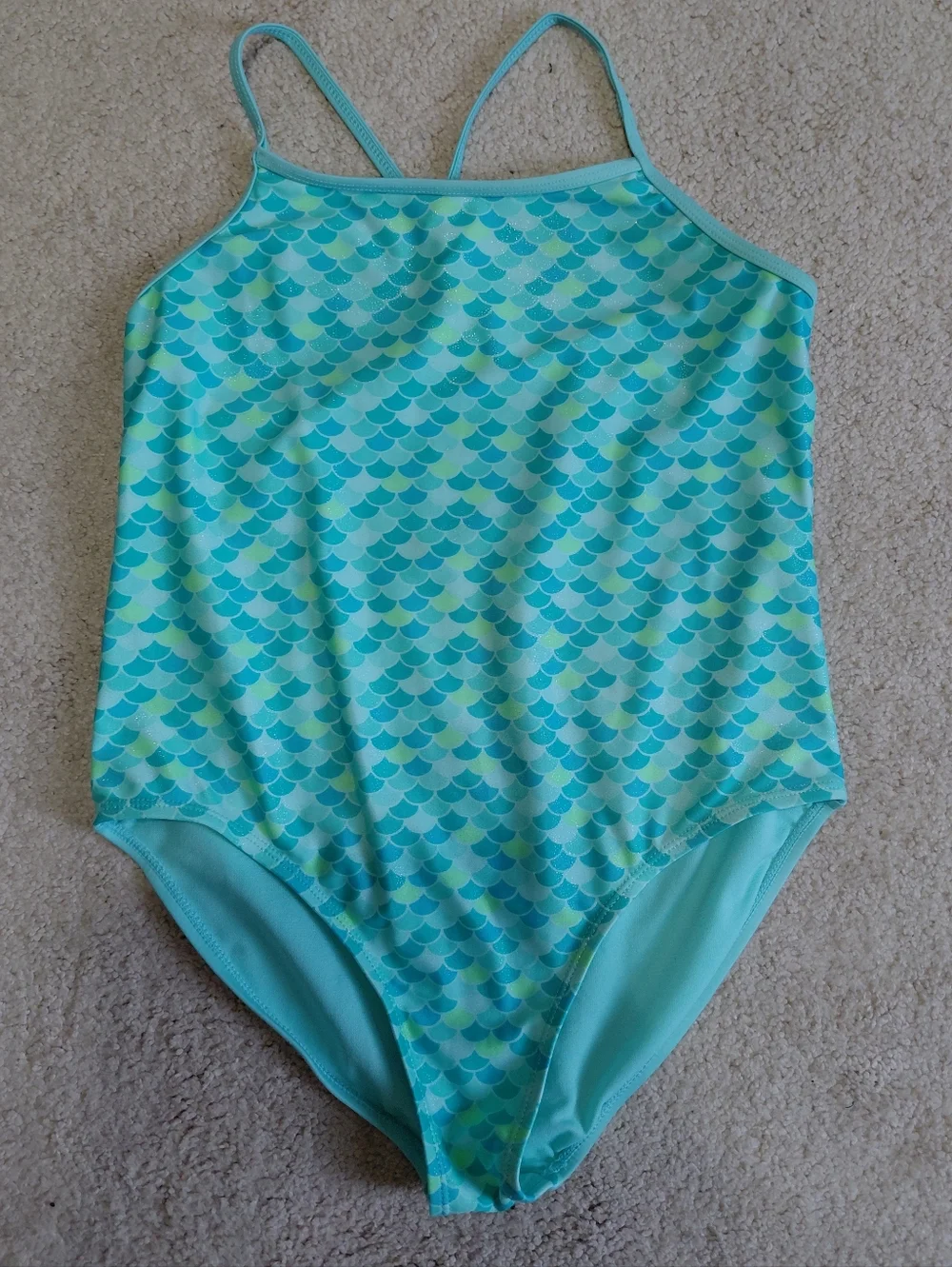 Mermaid Aqua Blue Girls' Swimsuit